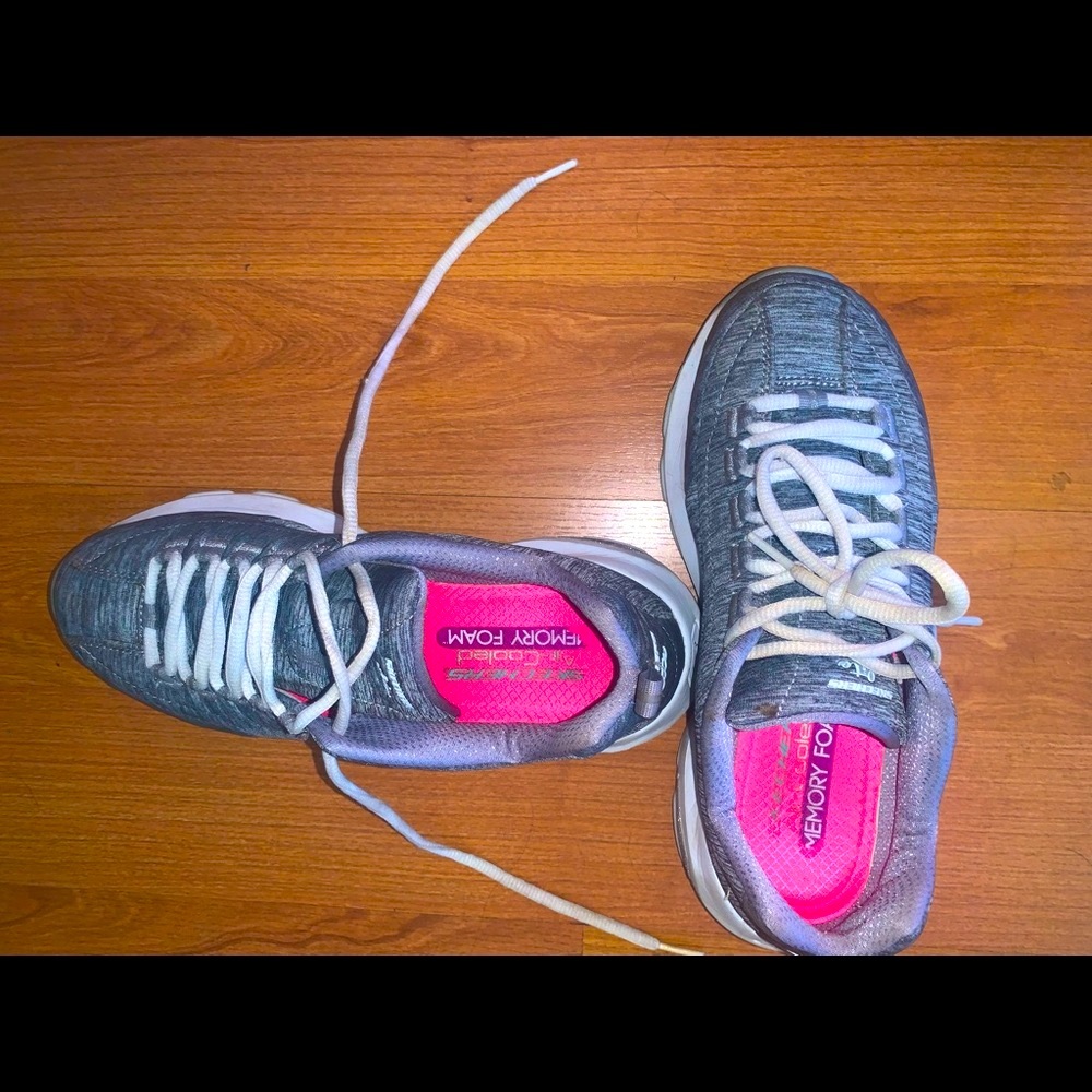 Grey Sketches Sneakers Women's Size 8